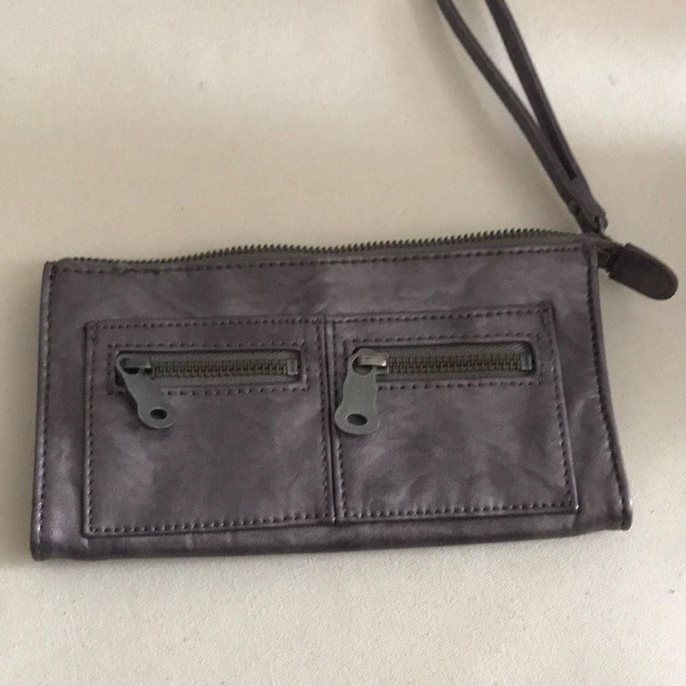 Purple/ grey clutch